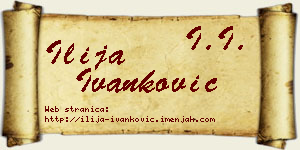 Ilija Ivanković vizit kartica